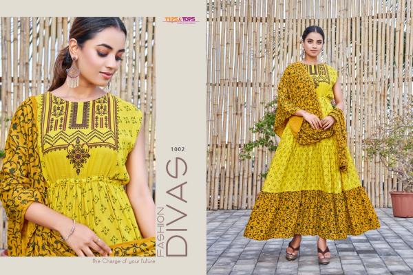 Tips Tops Mimi Vol 3 Rayon Printed Gowns kurti Collection